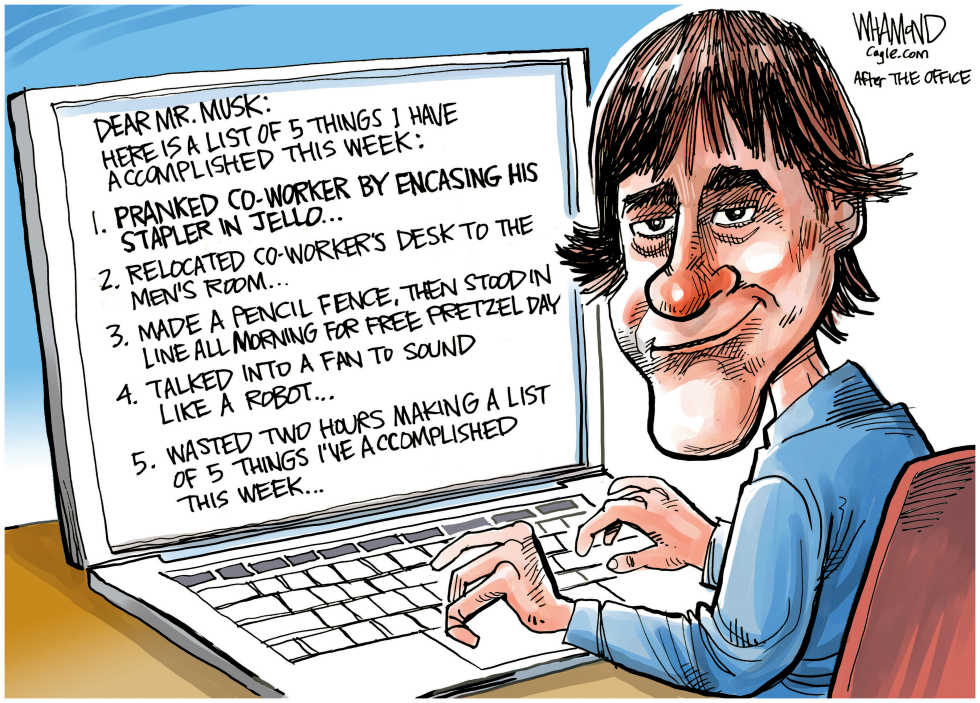 #3 MUSK DEMANDS WORKERS LIST 5 ACCOMPLISHMENTS by Dave Whamond