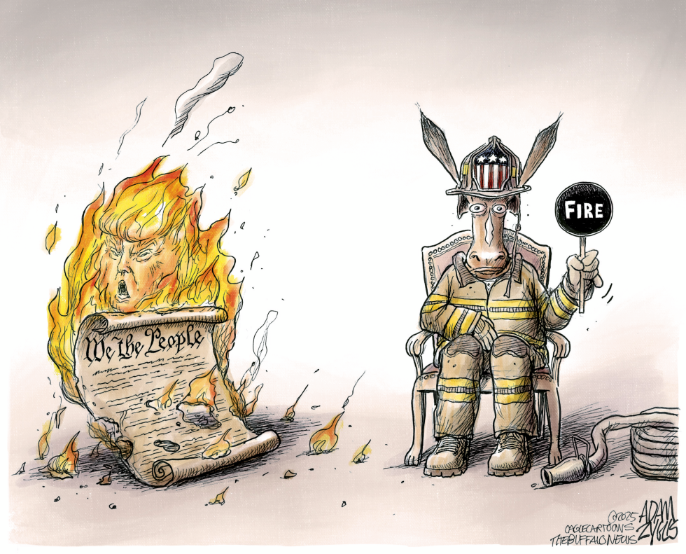 #2 DEMOCRATS PROTEST AT TRUMP ADDRESS TO CONGRESS by Adam Zyglis