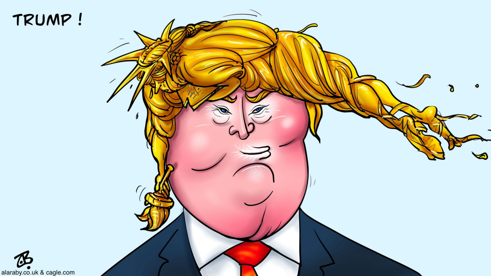 Trump Hair Lady Liberal dead Democracy MAGA