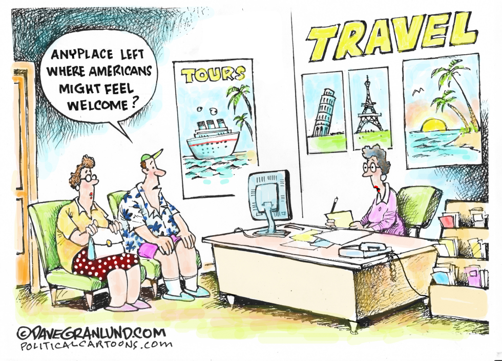 #2 US TOURIST DILEMMA 2025 by Dave Granlund
