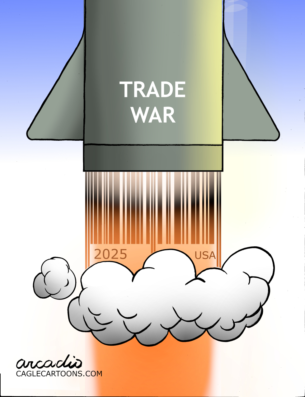 The tariff war begins.