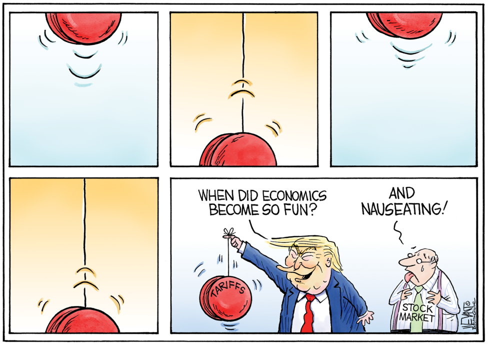 Trump Turns Tariffs Into Yo-Yo Game as Stock Market Reels