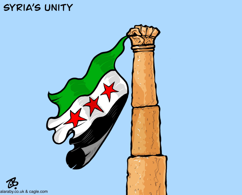 Syria National Unity Flag Column Solidarity Column