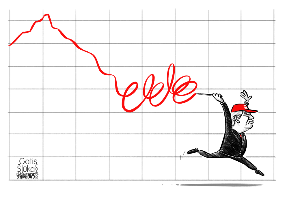 Trump Twirls Economy into a Crash in Gymnastics Satire