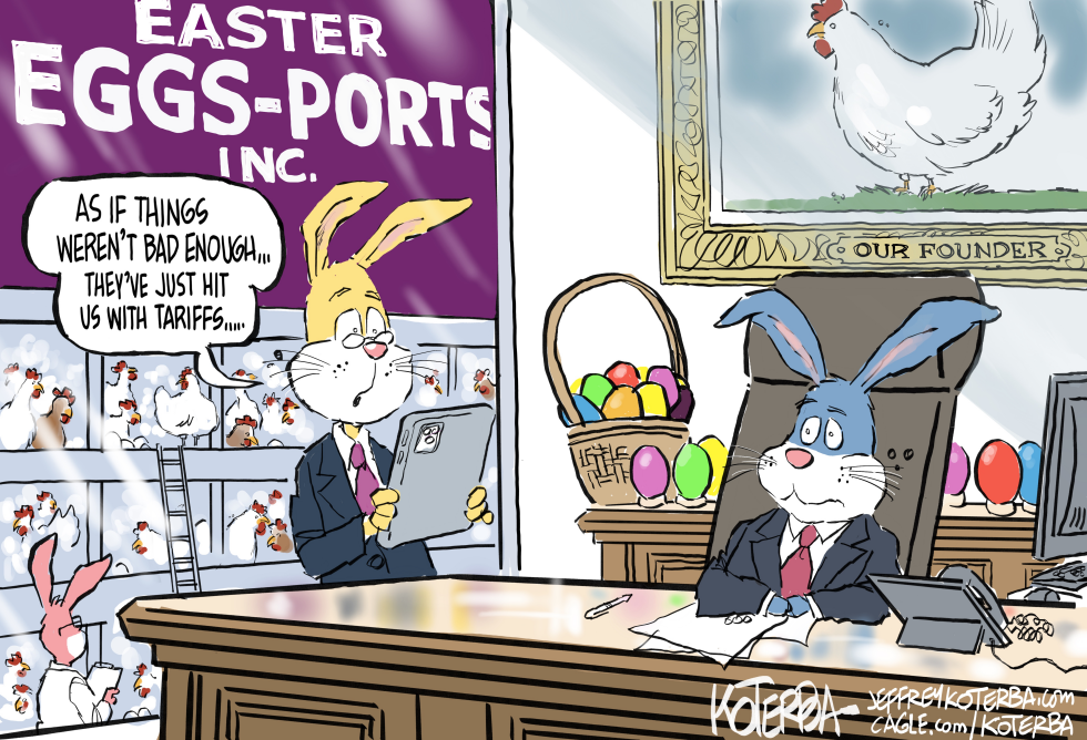 #3 TARIFFS ON EASTER EGGS by Jeff Koterba