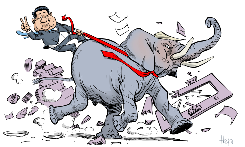China benefits from Trump's rampage