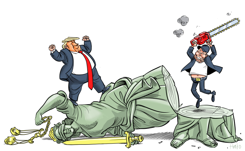 Trump cuts down rule of law