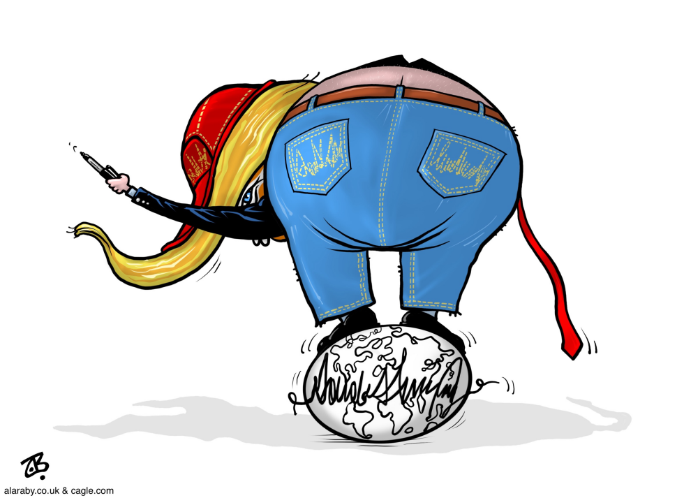 Trump World Trade War Elephant Maga Tariffs