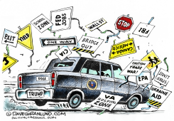 TRUMP RECKLESS DRIVING by Dave Granlund