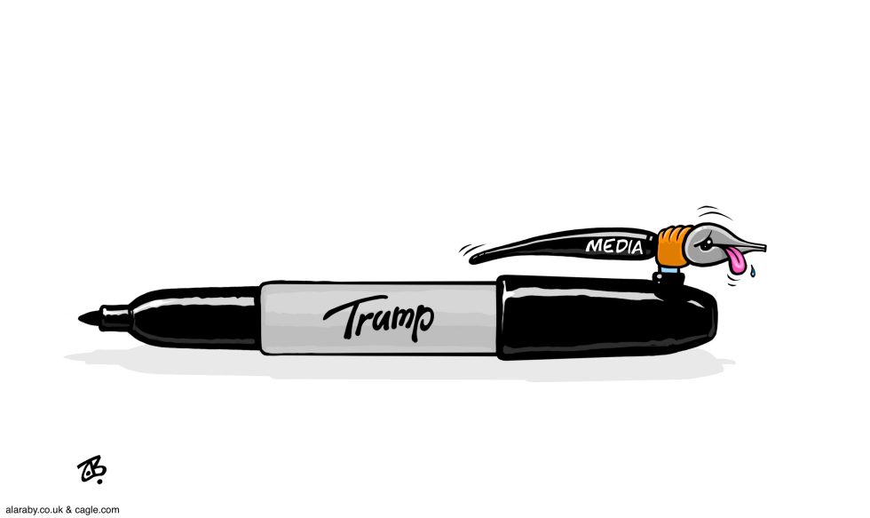 Trump VS Media Sharpie Pen Free Journalism
