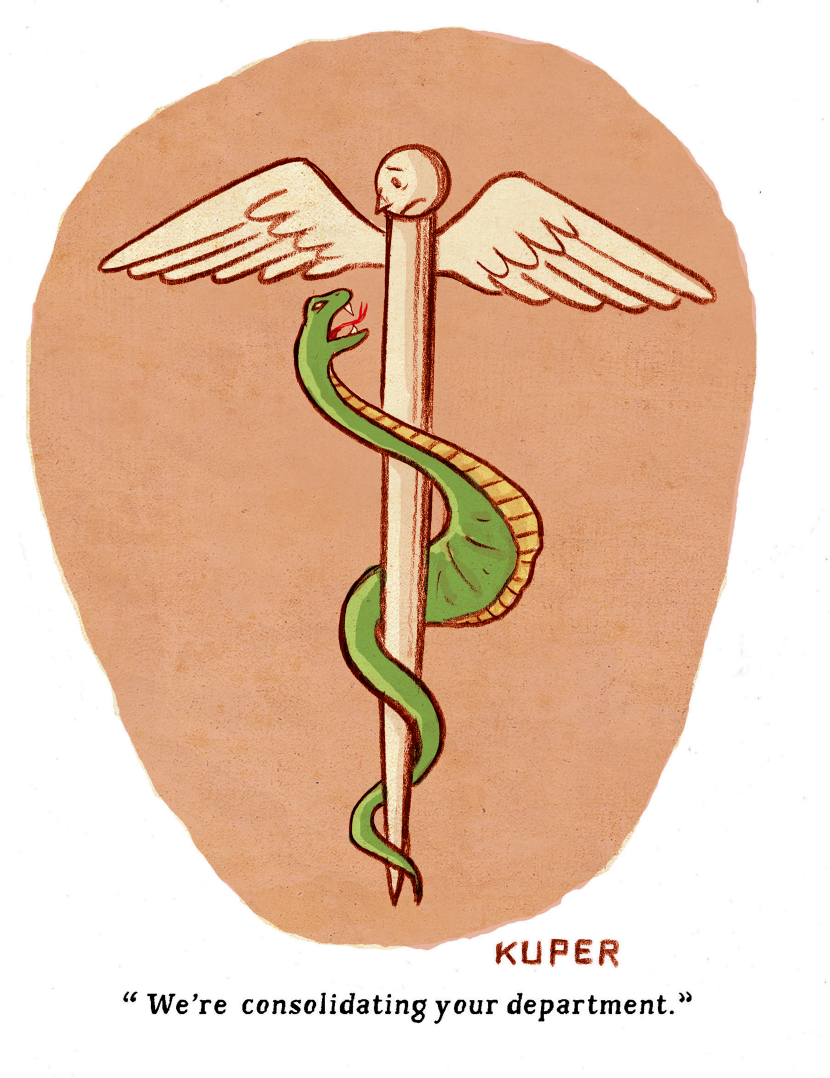 Medical Staff Snake Swallows Healthcare