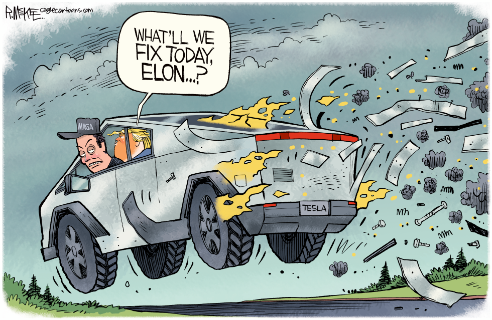 Trump Asks Musk What to Fix as Cybertruck Sheds Parts
