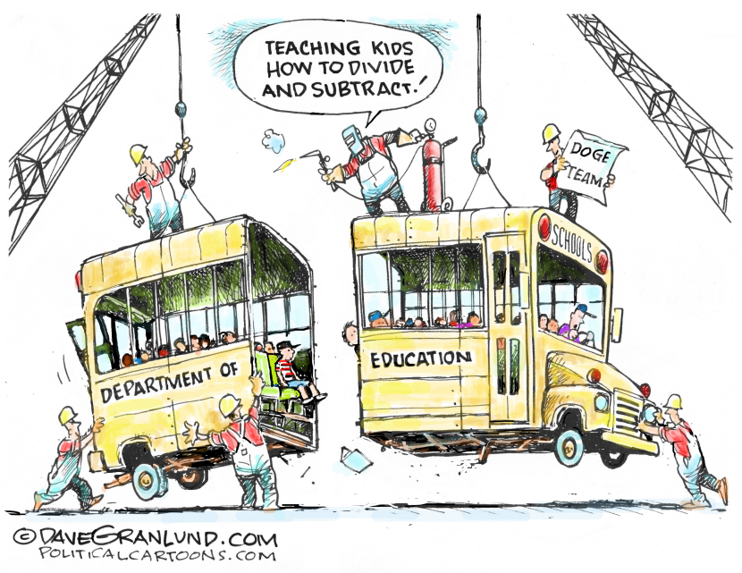 Ed Dept cut in half