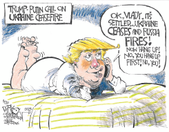 TRUMP-PUTIN CEASEFIRE CALL by John Darkow