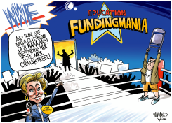 SCHOOL FUNDING MANIA by Dave Whamond