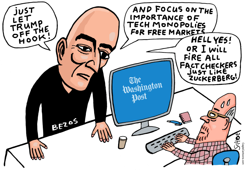 Bezos telling journalist of the Post what to write