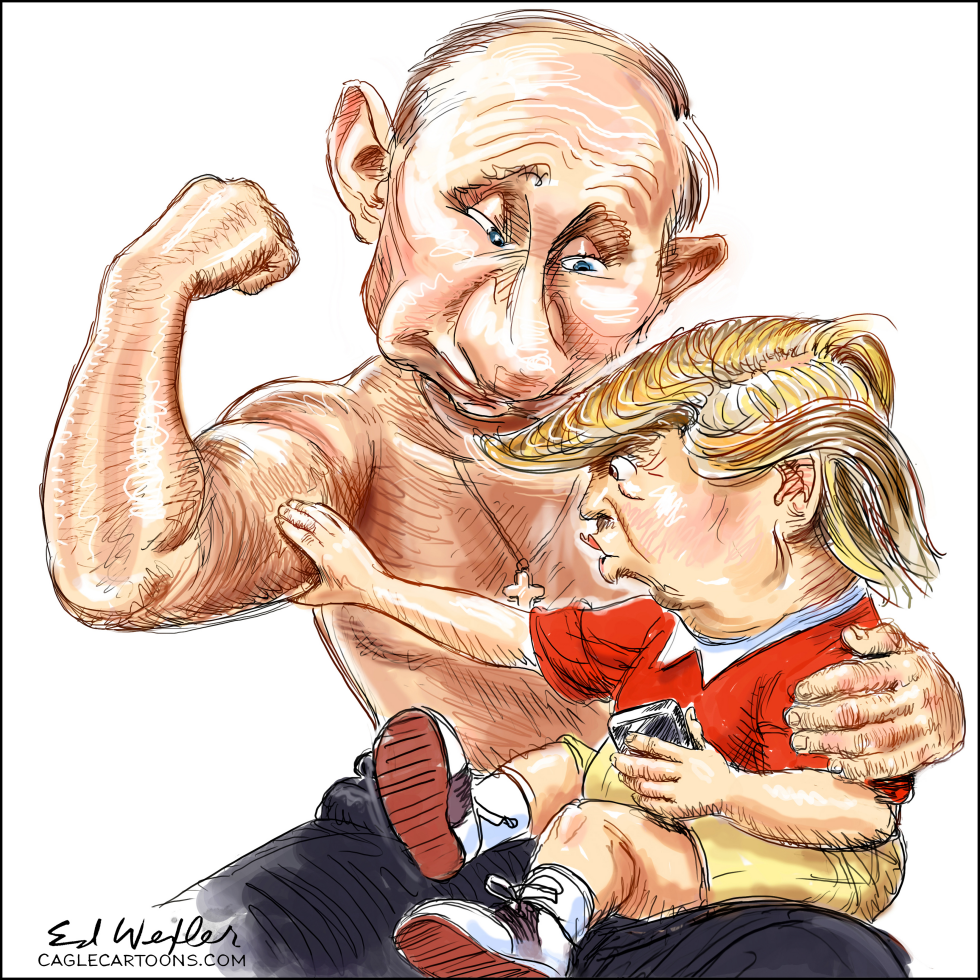 Young Trump Feels Putin\'s Muscle Correction