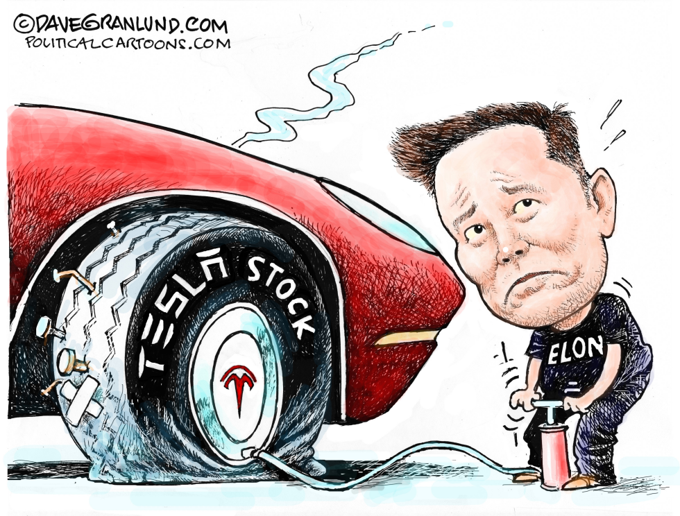 Elon Musk struggles to inflate deflated Tesla stock tire