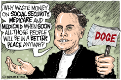 MUSK AXES SOCIAL SECURITY MEDICAID AND MEDICARE by Monte Wolverton