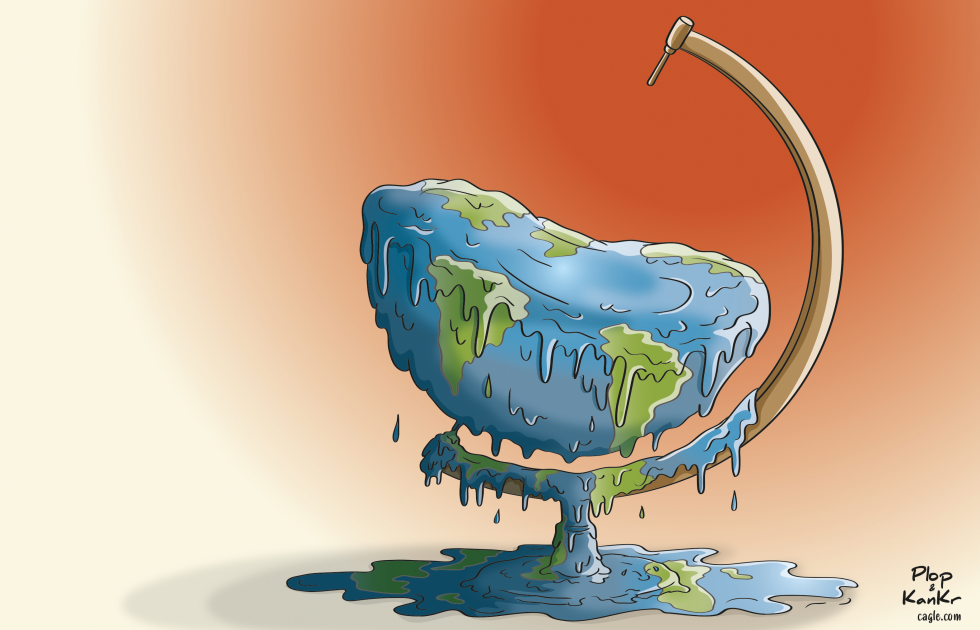 Global Warming molten earth