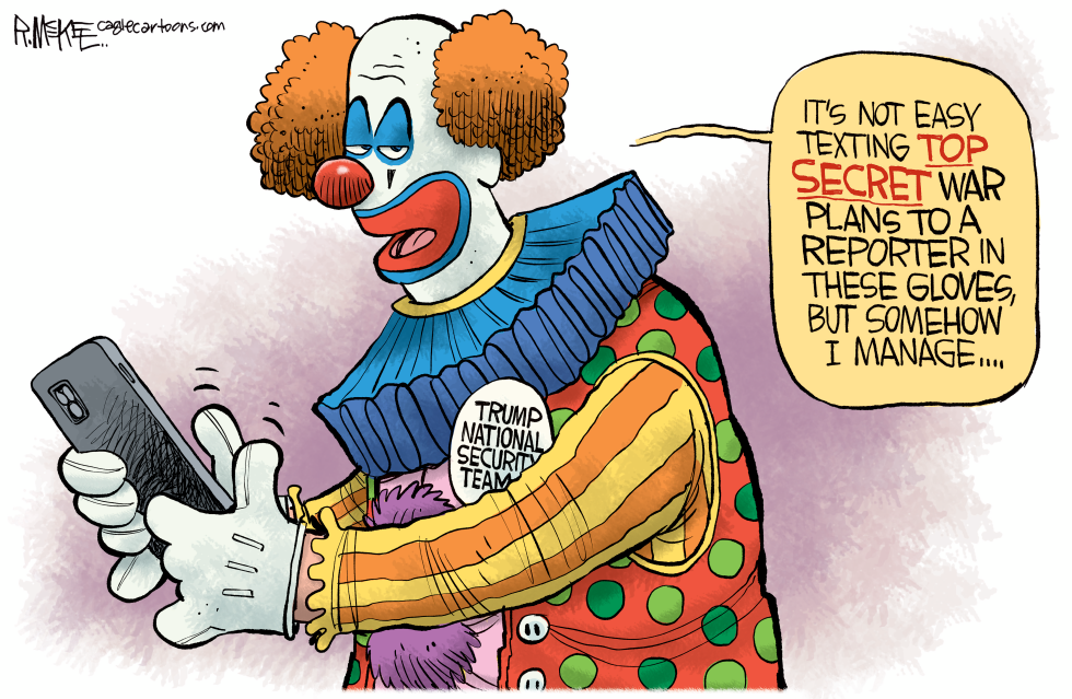 Trump National Security Clown Texts Reporter