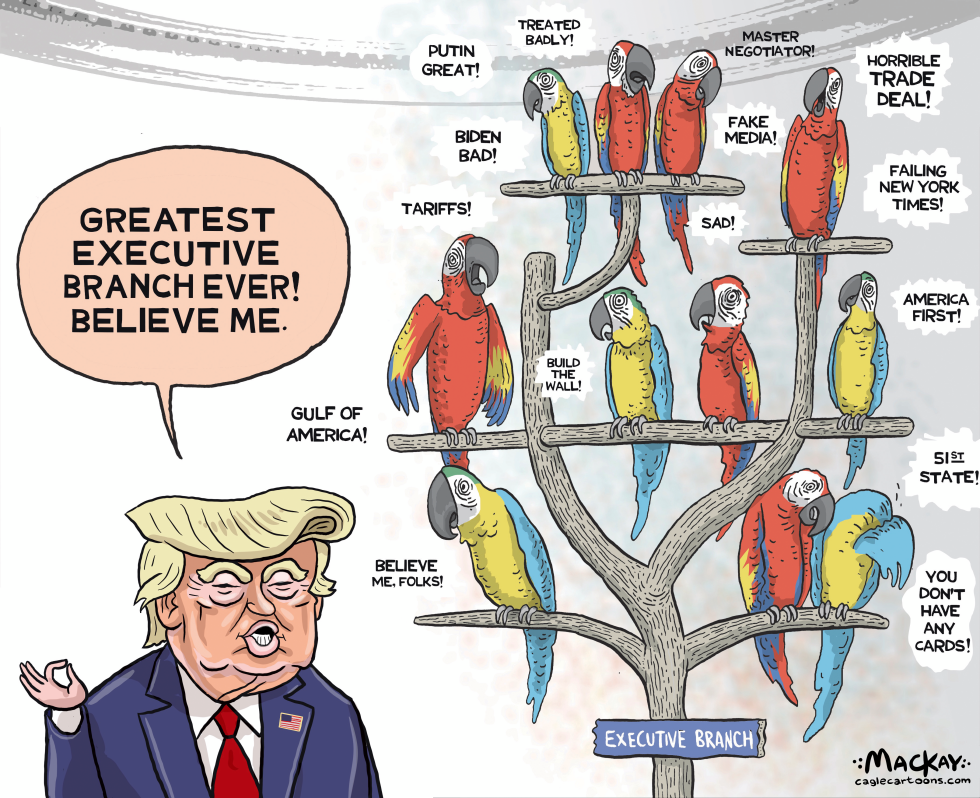 Trump executive branch is made up of parrots