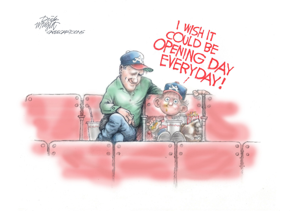 #1 BASEBALL OPENING DAY by Dick Wright