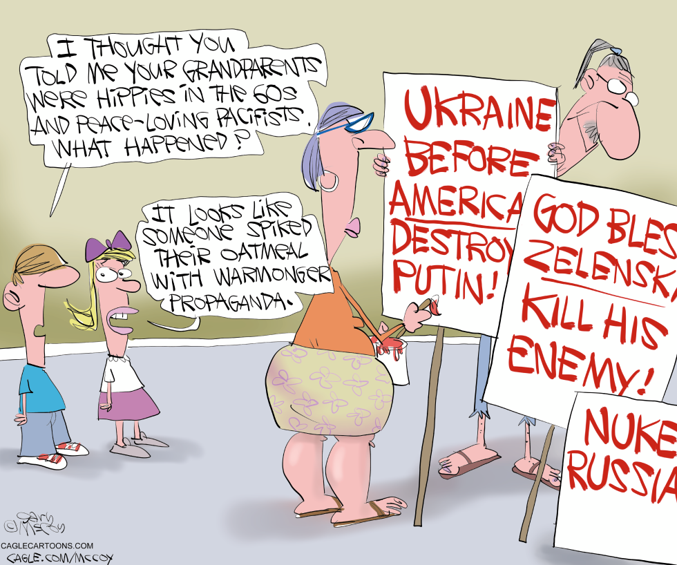 Yesterday's Hippies, Today's Warmongers