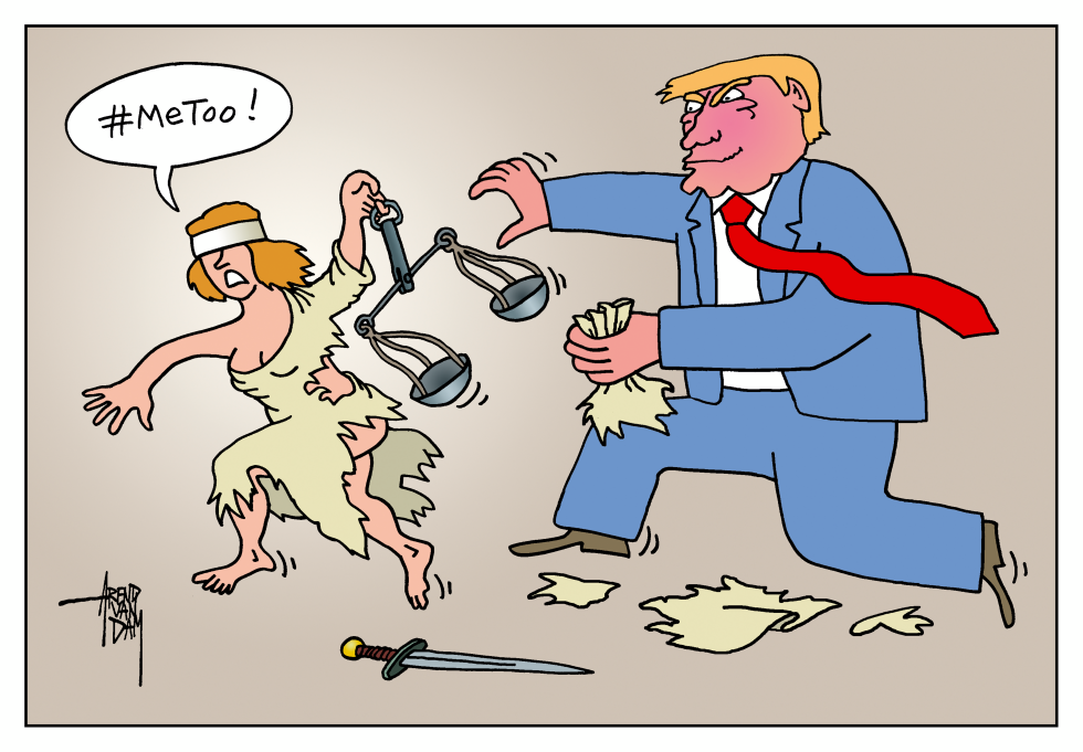 Trump grabbing Justitia