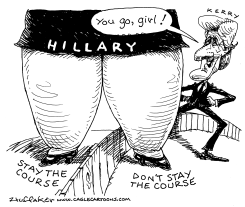 HILLARY KERRY by Sandy Huffaker