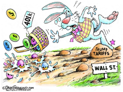 WALL STREET AND 401K EGGS by Dave Granlund