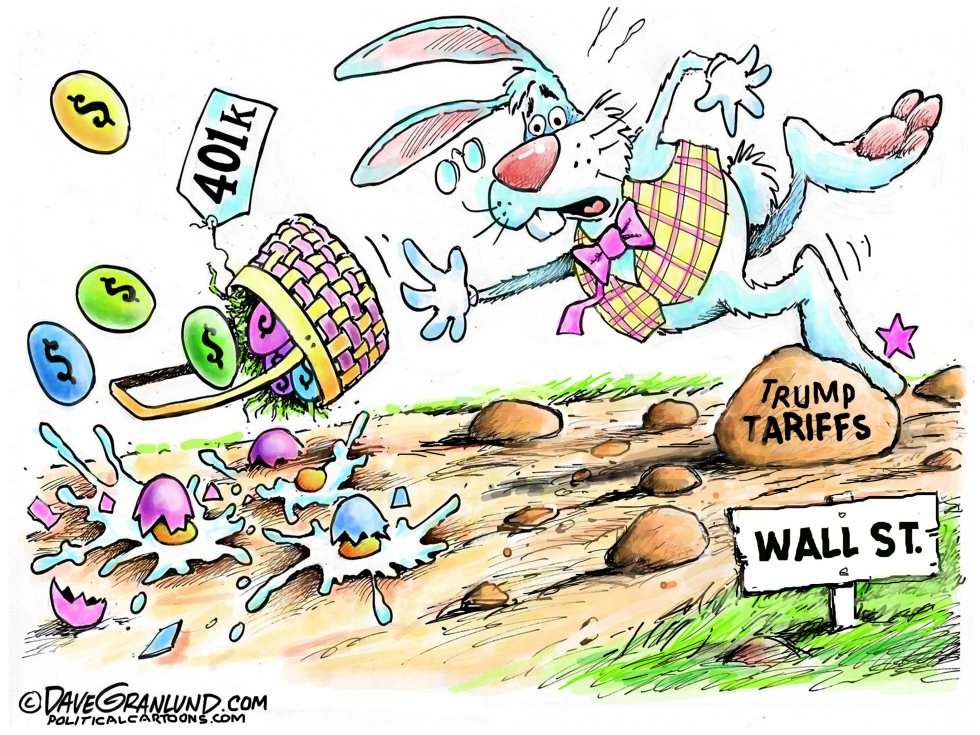 #2 WALL STREET AND 401K EGGS by Dave Granlund