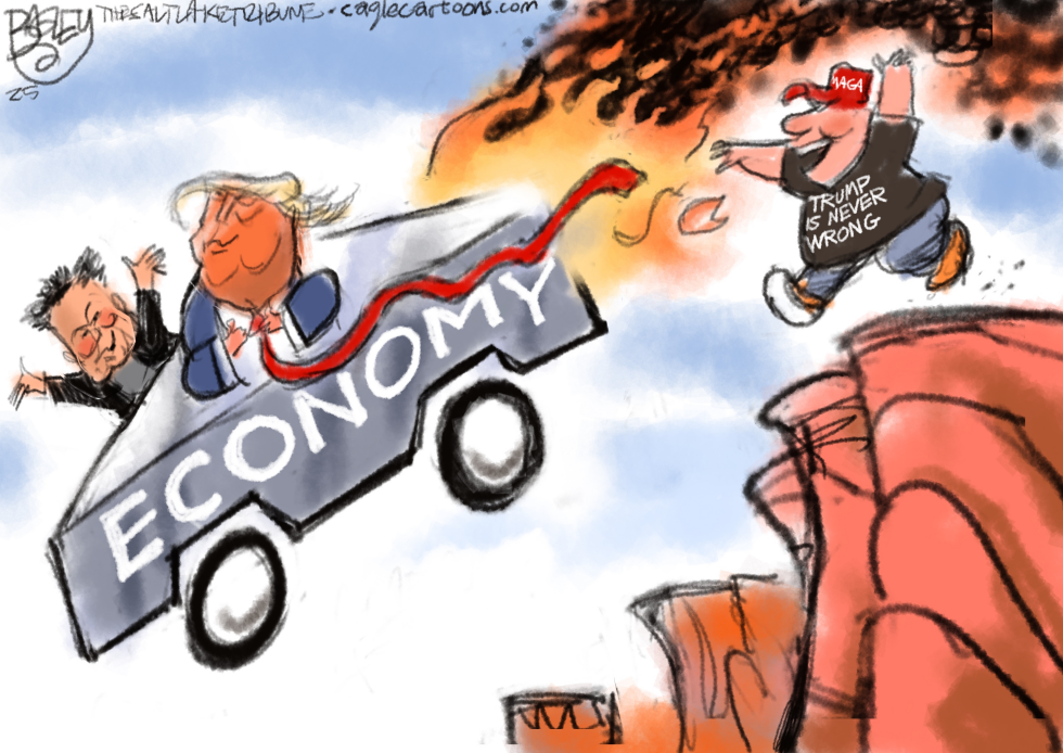 Trump Steers Economy Off Cliff as Musk Bails