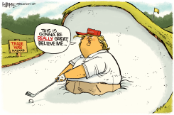 TRUMP TRADE WAR HAZARD  by Rick McKee