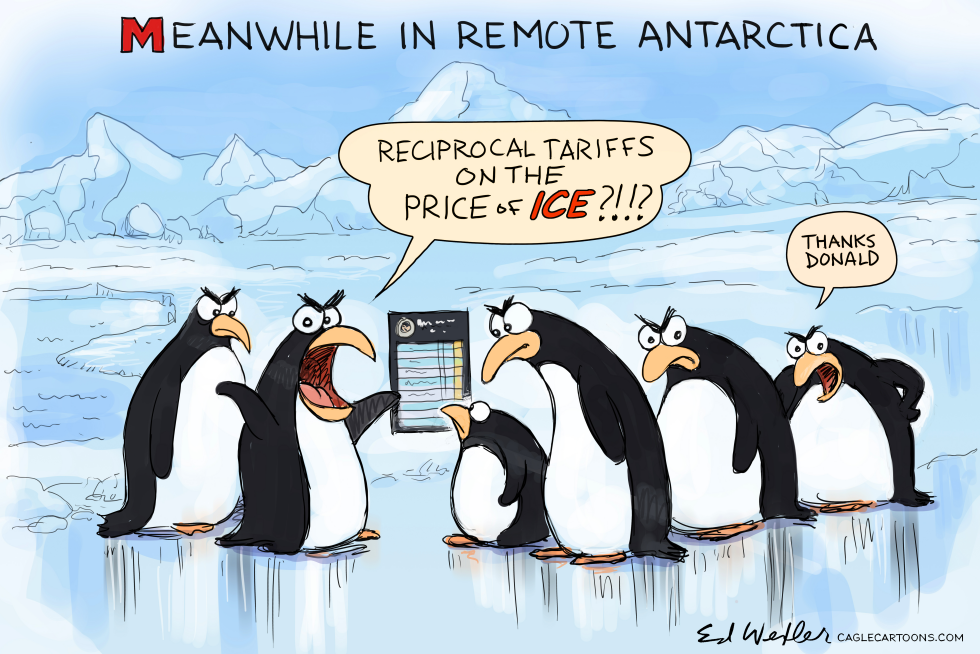 #1 RECIPROCAL TARIFFS ON PENGUINS by Ed Wexler