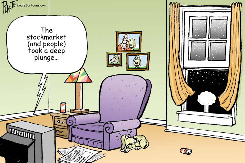 The stockmarket took a deep plunge