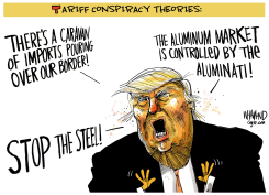 TARIFF CONSPIRACY THEORIES by Dave Whamond