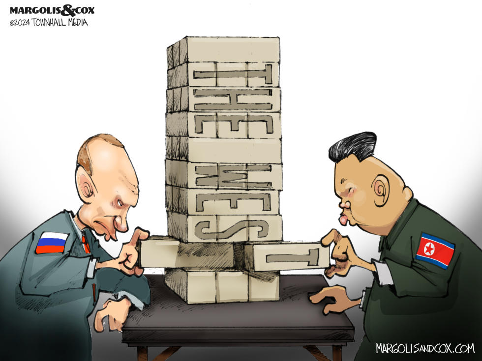 Putin and Kim Jong Un Play Jenga