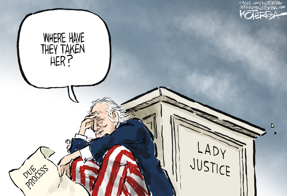 They came for Lady Justice