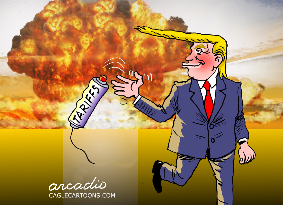 Trump's tariff blow.