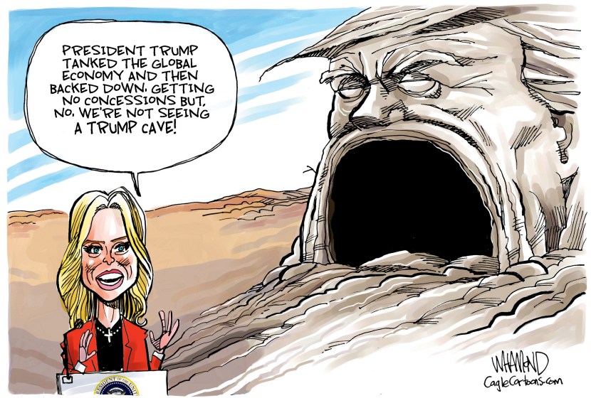 Trump caves