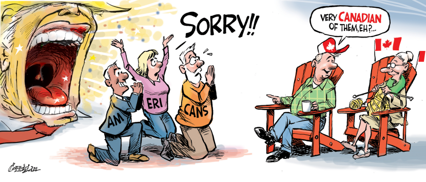 Canada. Americans apologize to Canadians