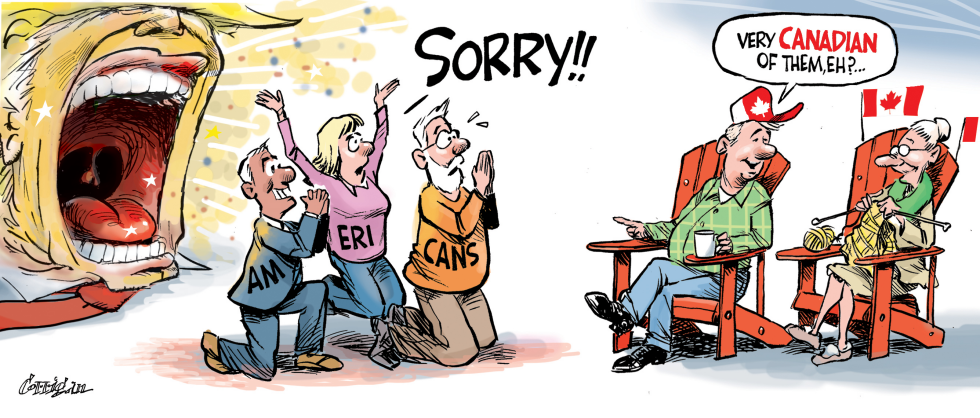 Canada. Americans apologize to Canadians
