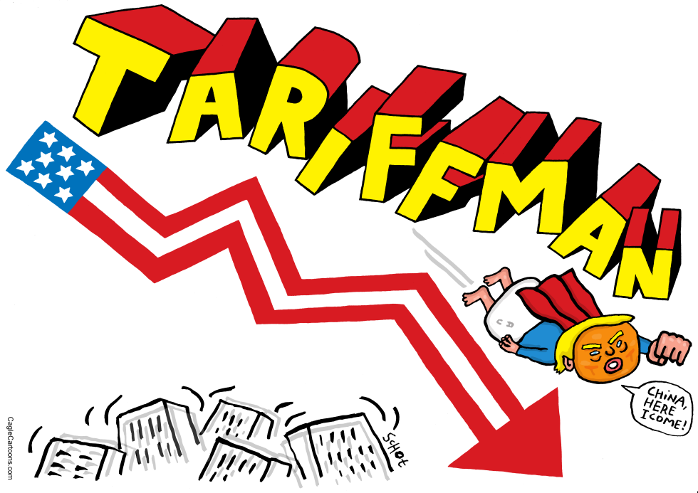 Tariffman Trump attacks China, but markets crash