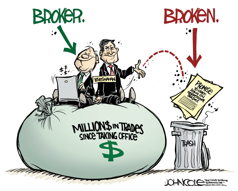 PENNSYLVANIA Bresnahan breaks stocks promise