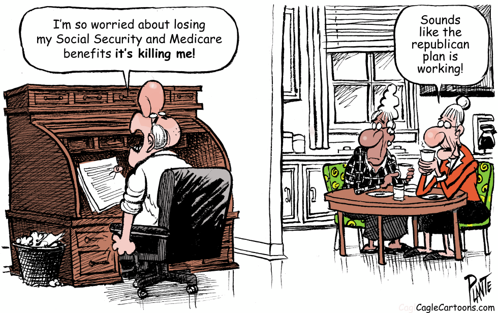 An elderly man worries about Social Security