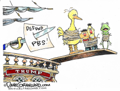 TRUMP VS PBS by Dave Granlund
