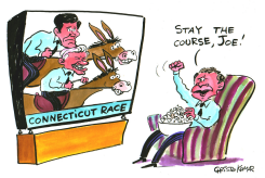 LIEBERMAN-LAMONT RACE - by Christo Komarnitski