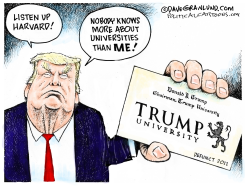 TRUMP VS HARVARD PUSHBACK by Dave Granlund