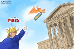 YOU’RE FIRED TRUMP THROW MOLOTOV AT SUPREME COURT by Ed Wexler